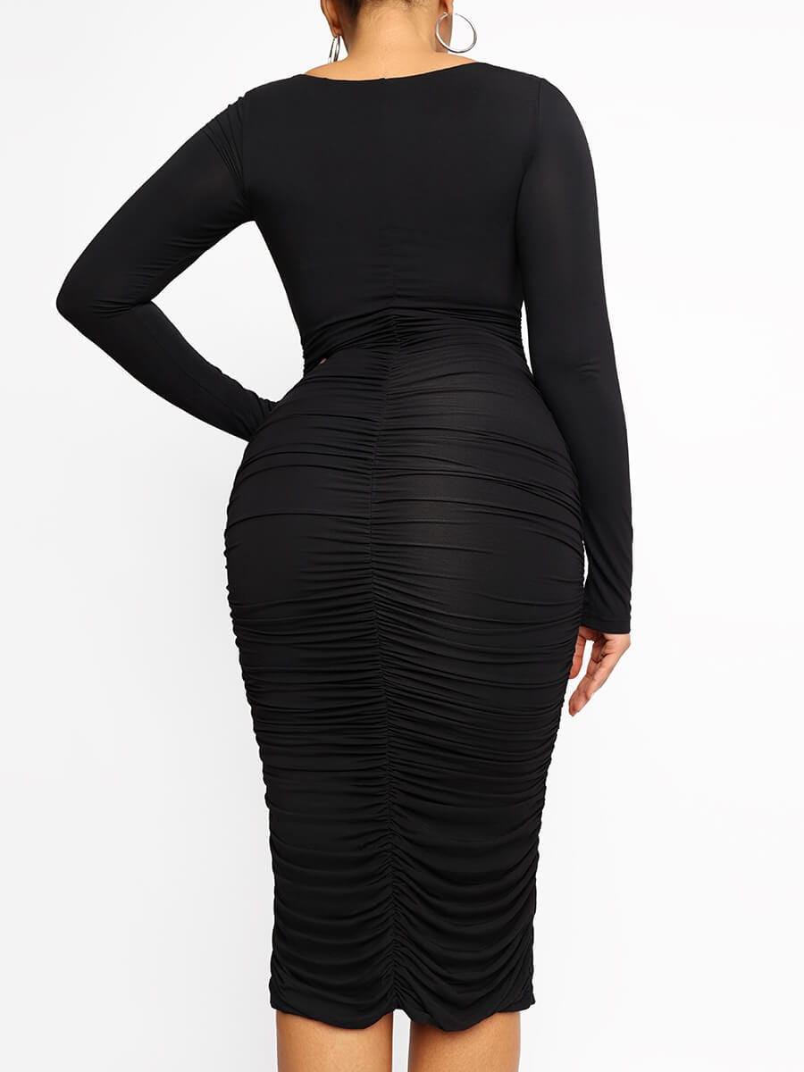 Long-sleeve Shaping Dress
