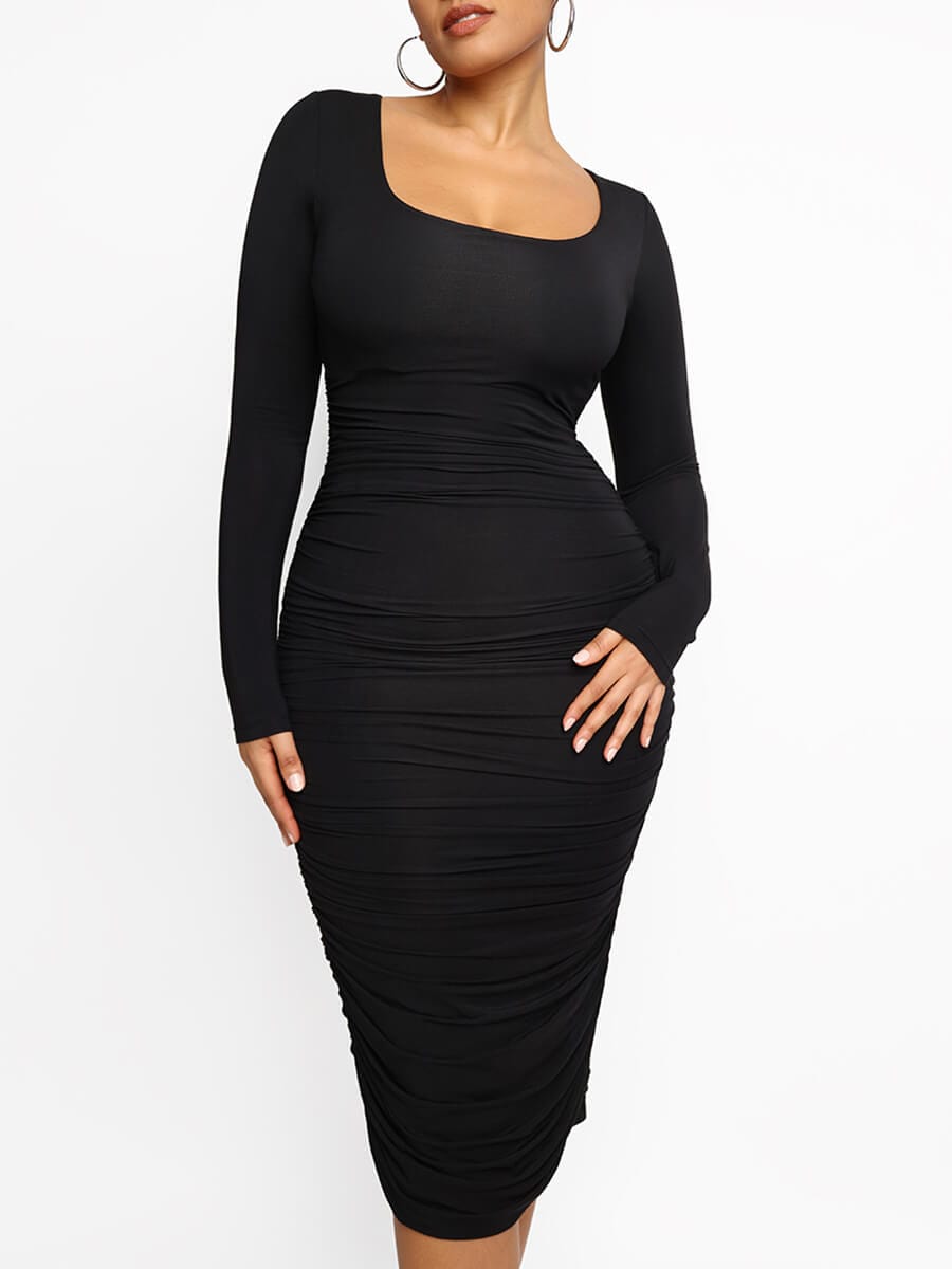 Long-sleeve Shaping Dress