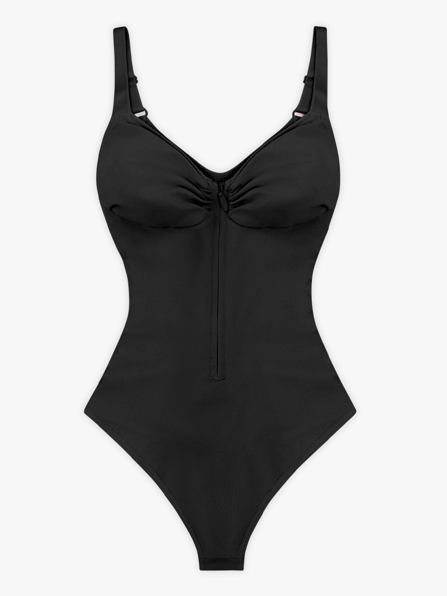Zip Plunge Seamless Bodysuit