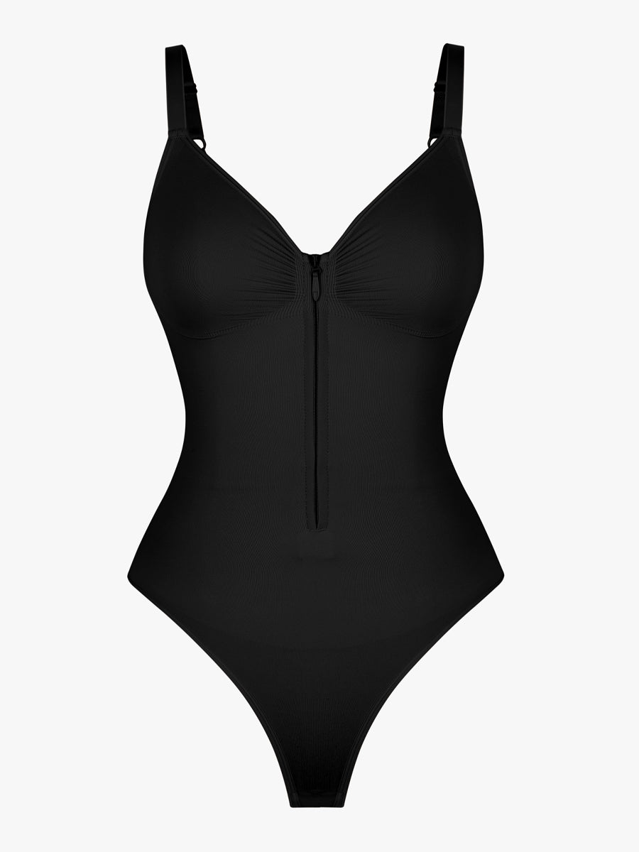 Zip Plunge Seamless Bodysuit
