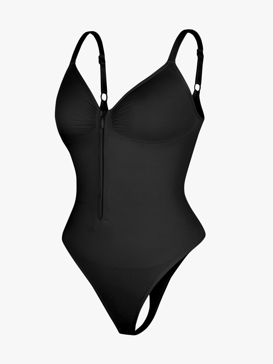 Zip Plunge Seamless Bodysuit