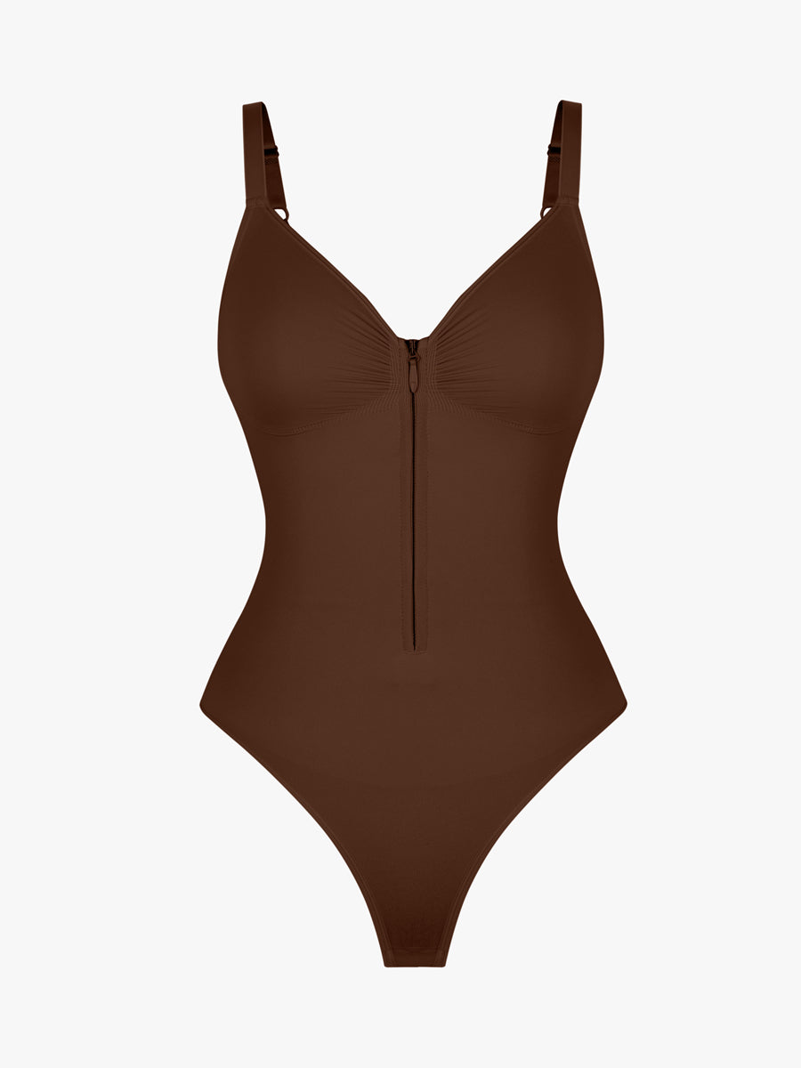 Zip Plunge Seamless Bodysuit