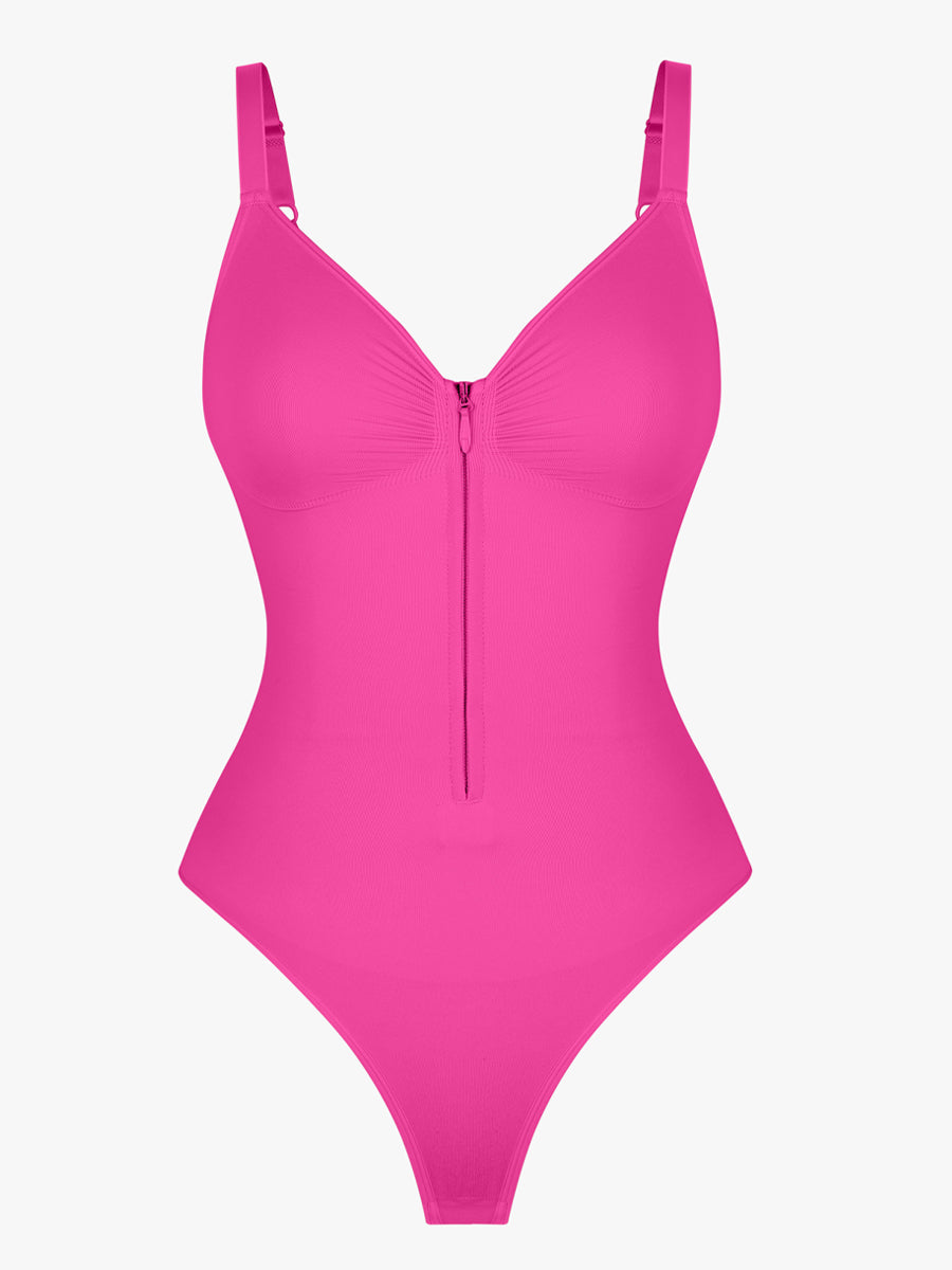 Zip Plunge Seamless Bodysuit