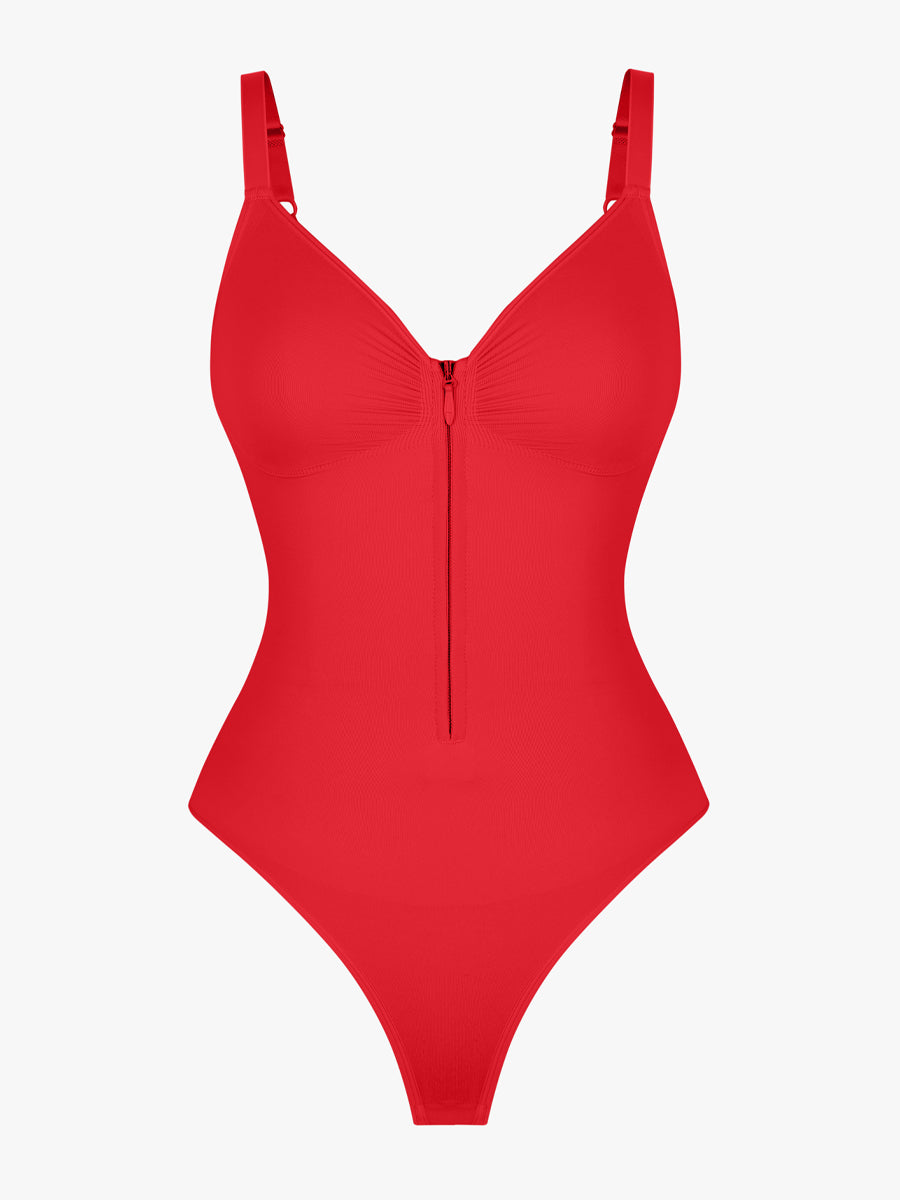 Zip Plunge Seamless Bodysuit