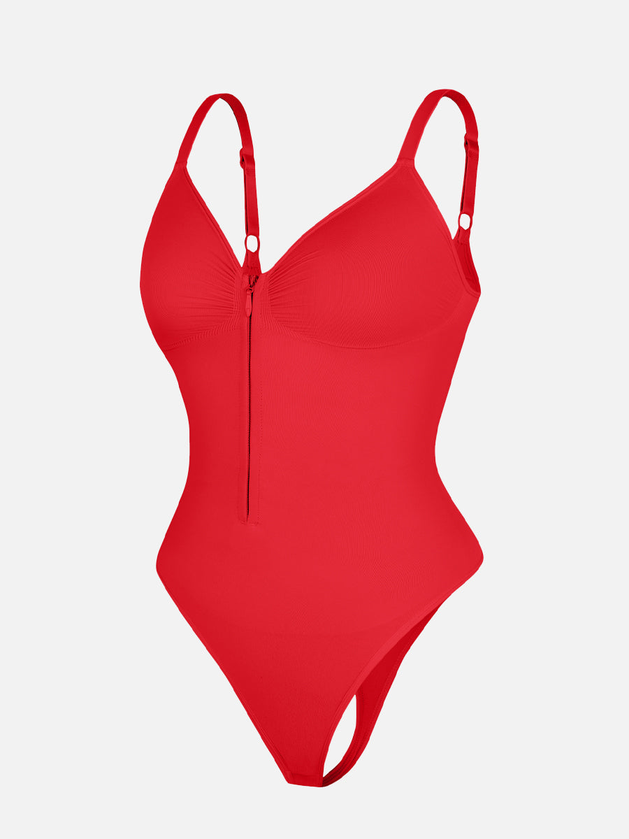 Zip Plunge Seamless Bodysuit