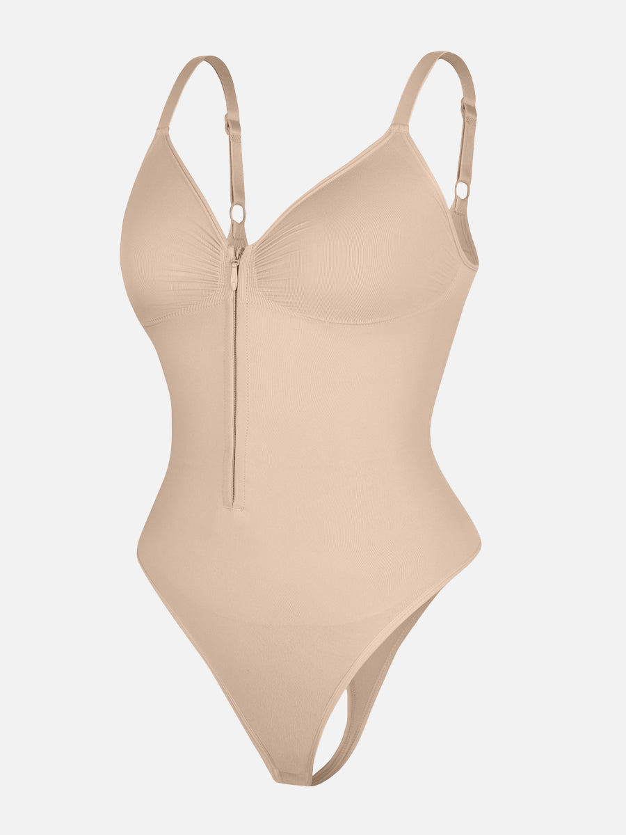 Zip Plunge Seamless Bodysuit