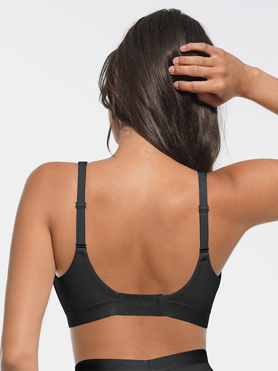 Ribbed V-Neck Modal Bralette with Removable Pads