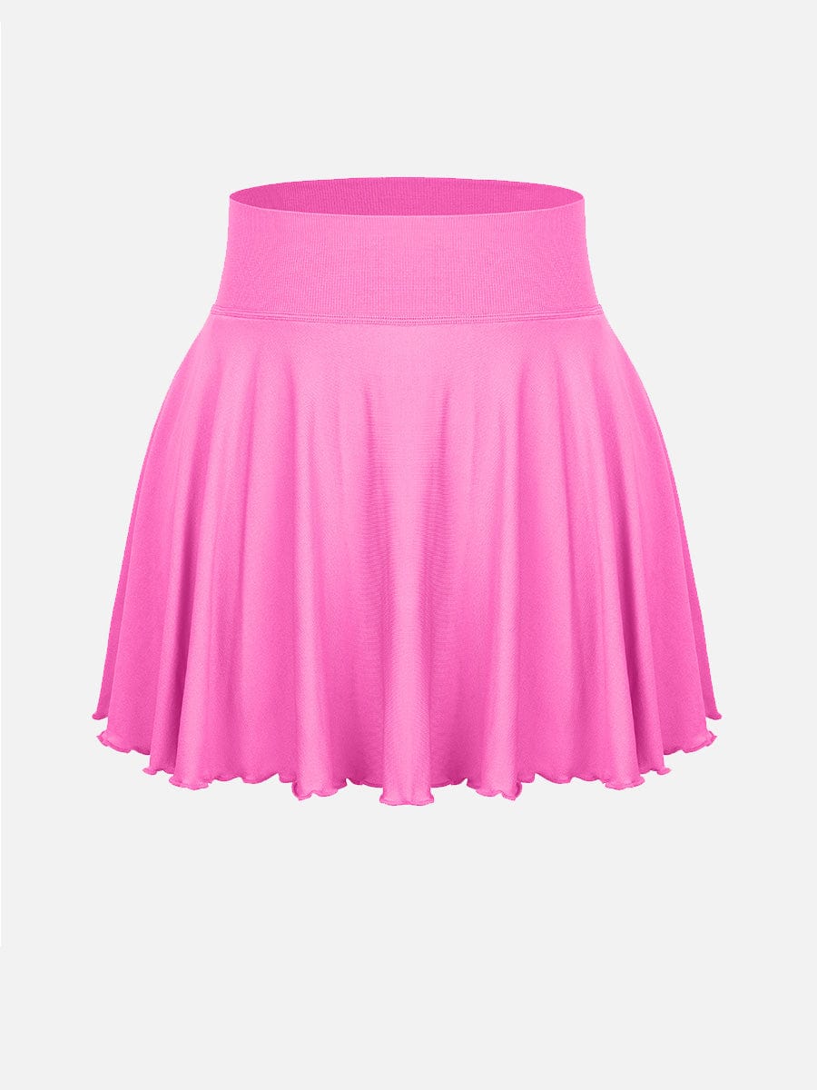 Mid-Waist Flared Skirt with Pockets