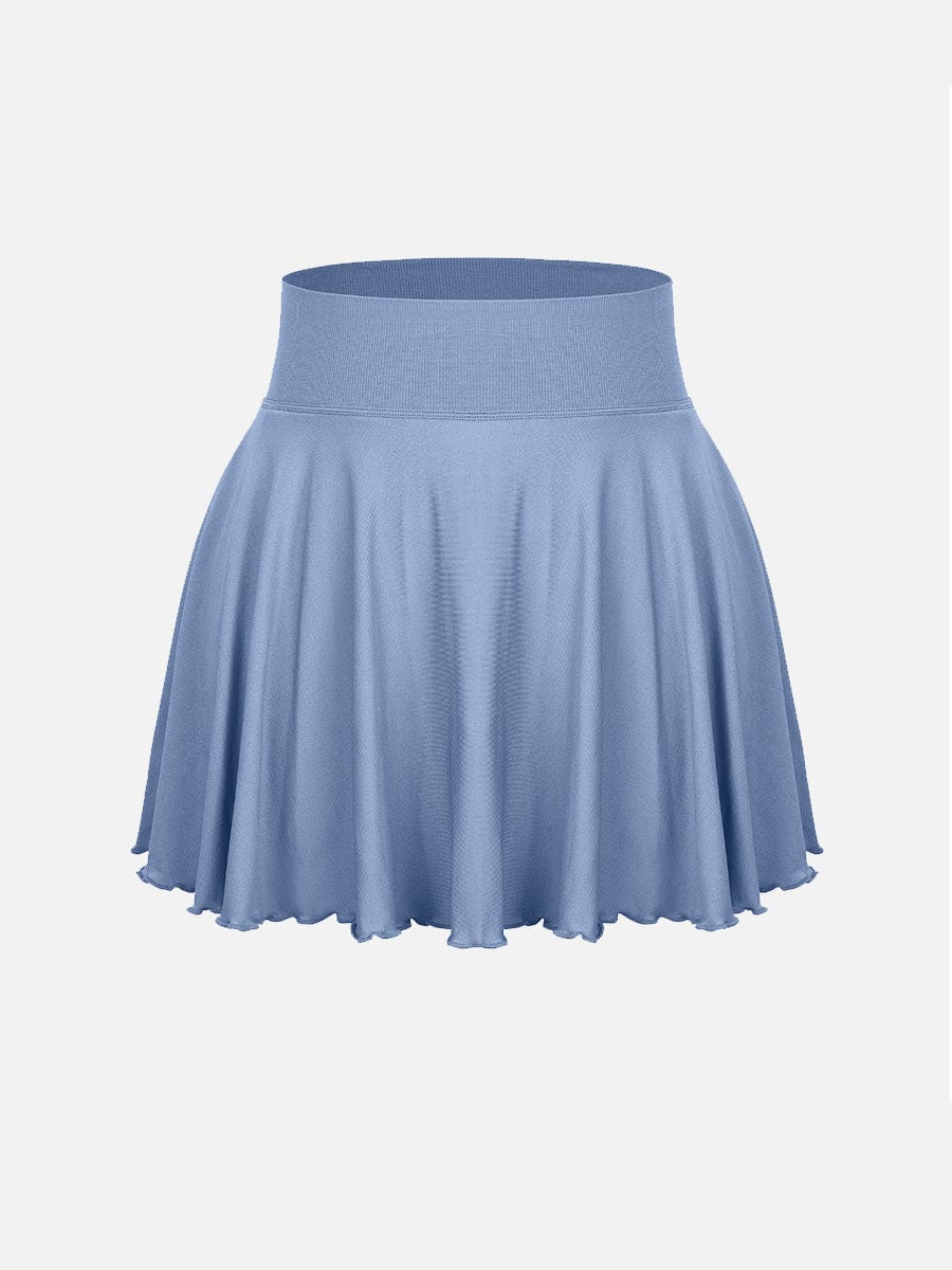 Mid-Waist Flared Skirt with Pockets