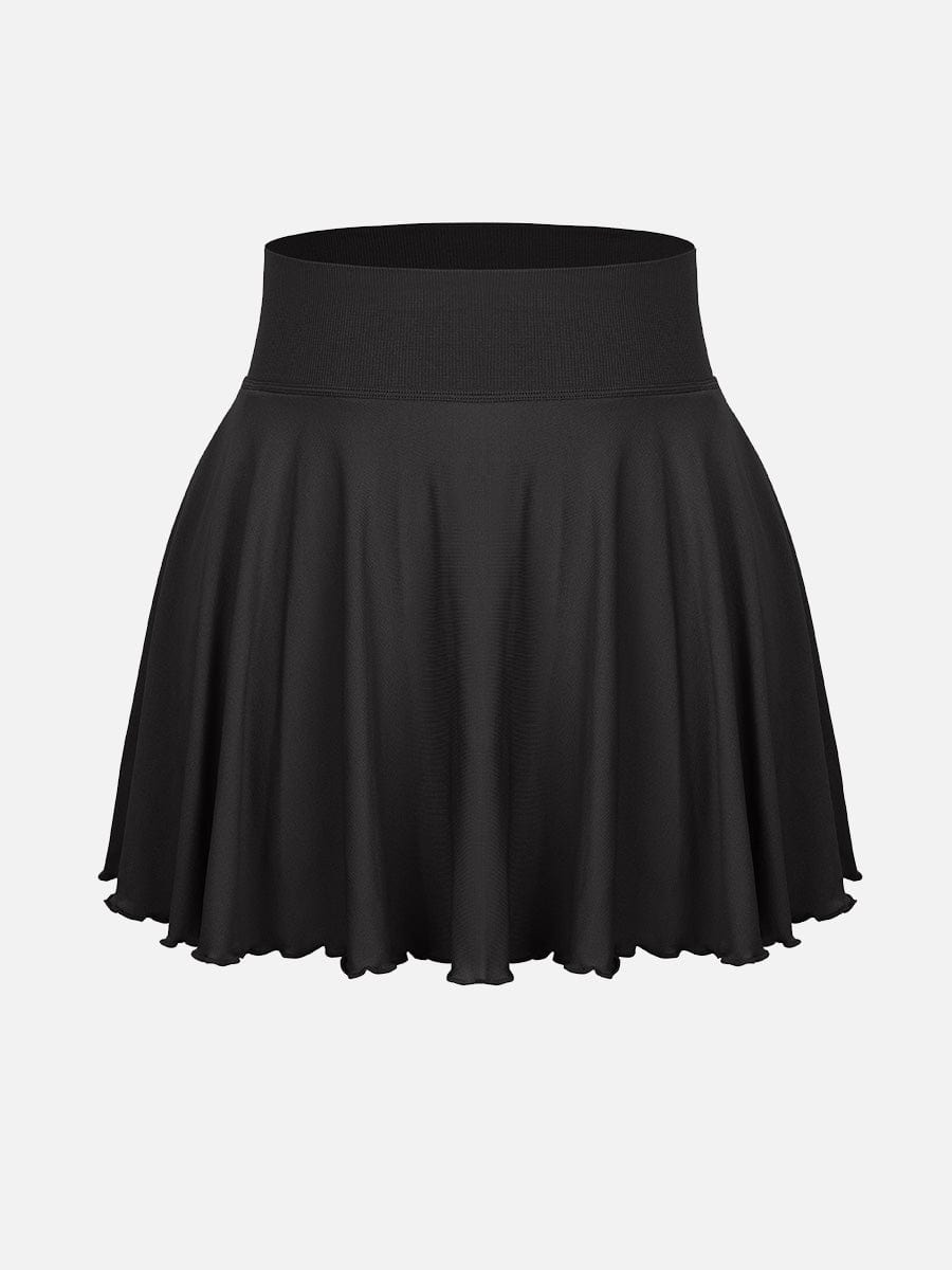 Mid-Waist Flared Skirt with Pockets
