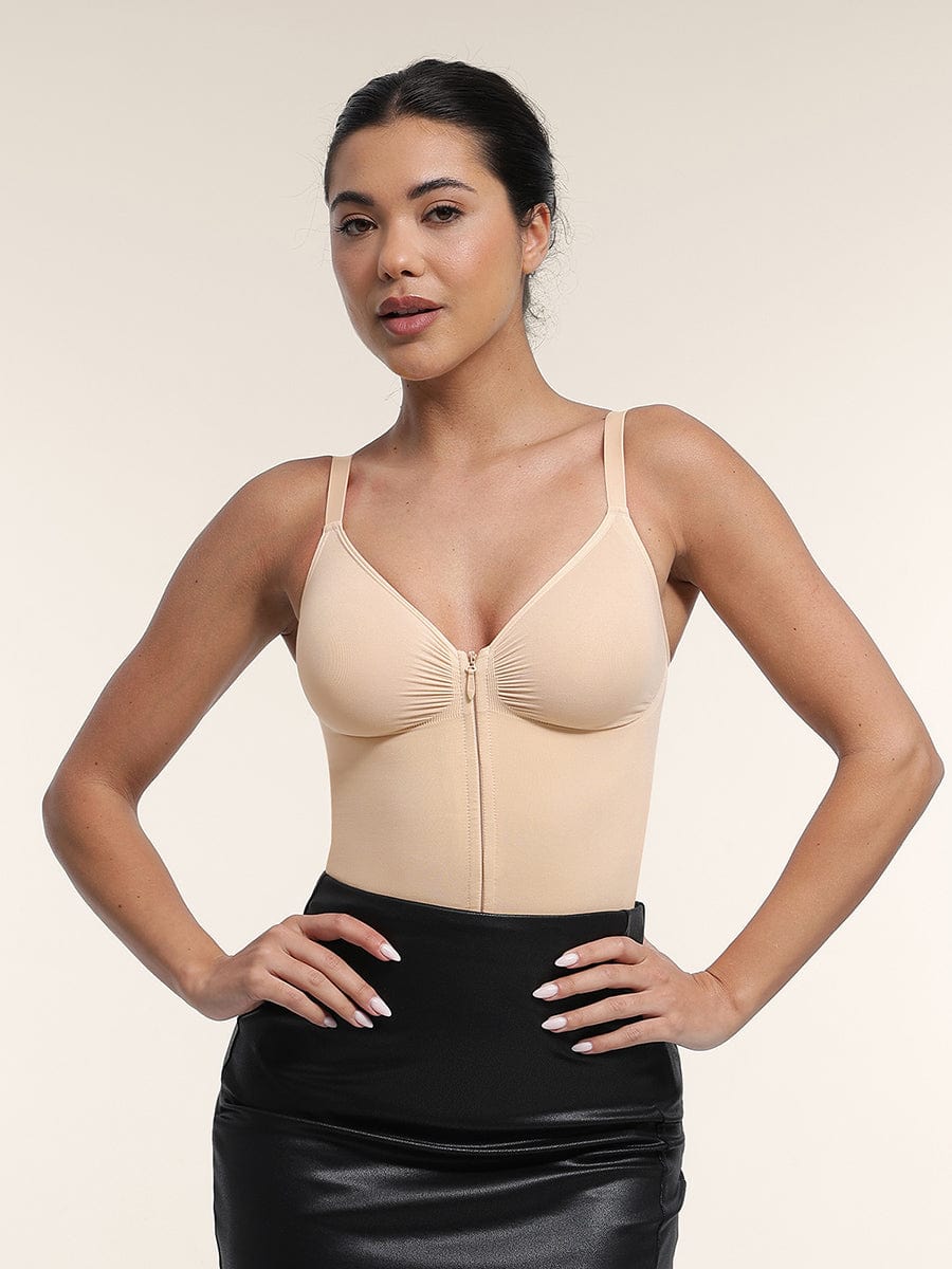 Zip Plunge Seamless Bodysuit