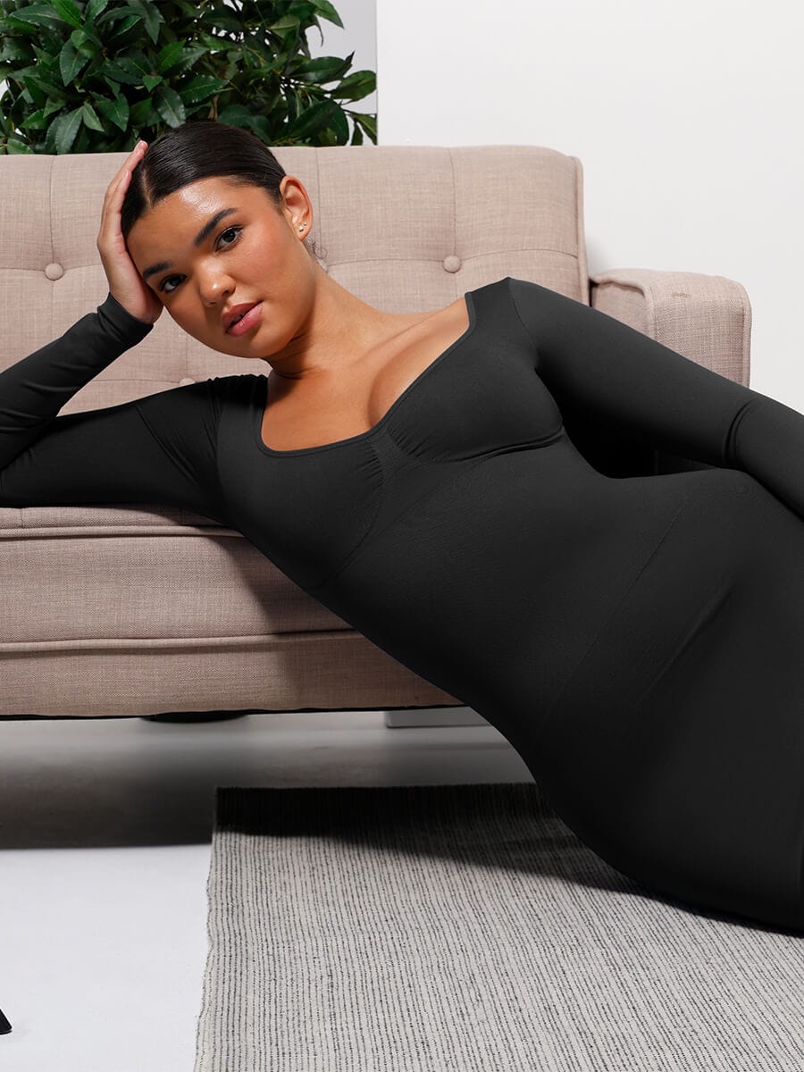 ๐ฟ Eco-Friendly Shaper Dress - High Slit