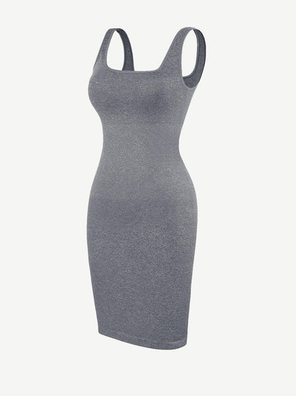 🌿 Eco-Friendly Square-Neck Dress