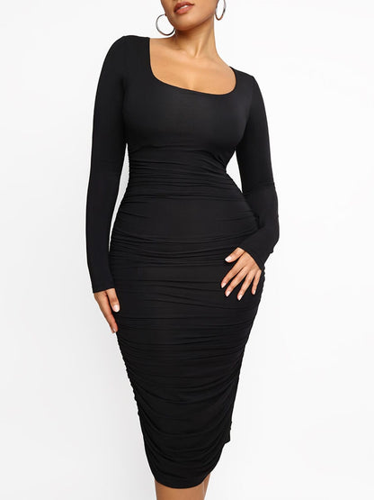 Long-sleeve Shaping Dress