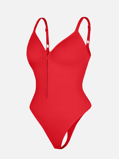 Zip Plunge Seamless Bodysuit