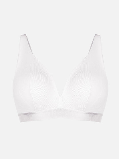 Ribbed V-Neck Modal Bralette with Removable Pads