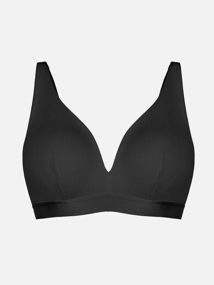 Ribbed V-Neck Modal Bralette with Removable Pads