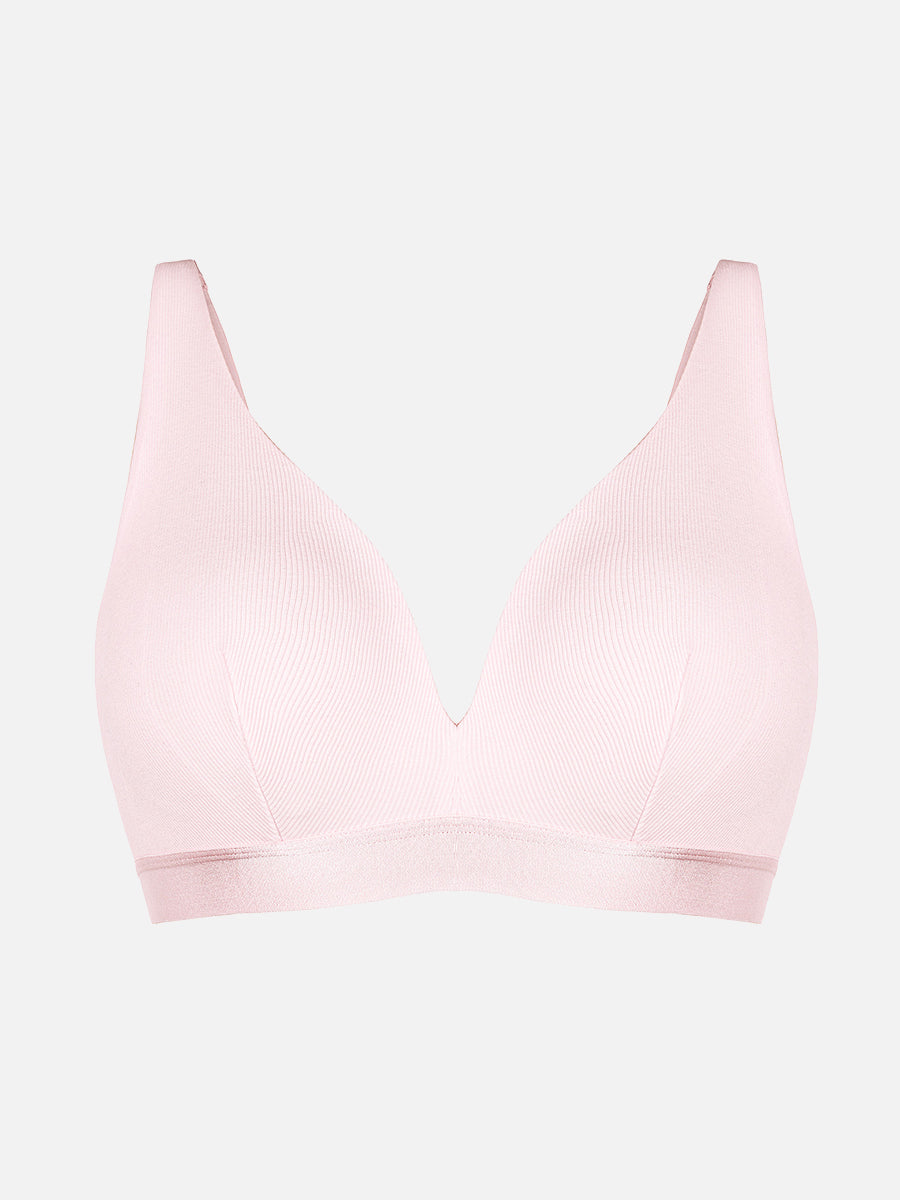 Ribbed V-Neck Modal Bralette with Removable Pads