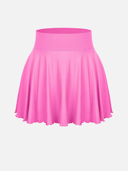 Mid-Waist Flared Skirt with Pockets