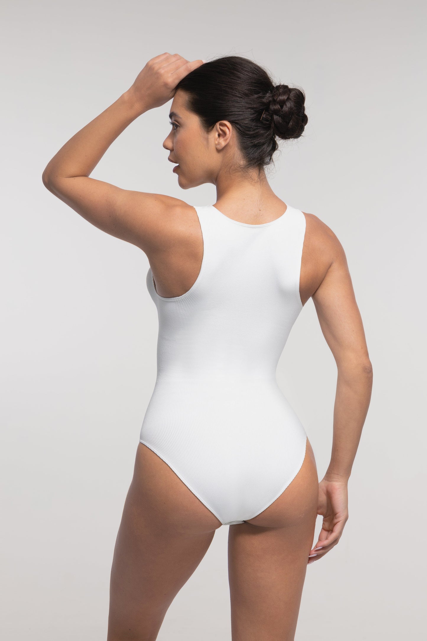 Seamless Ribbed Zip-Up Bodysuit