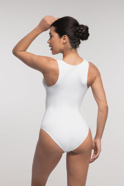Seamless Ribbed Zip-Up Bodysuit