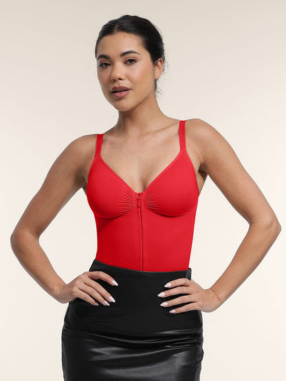Zip Plunge Seamless Bodysuit