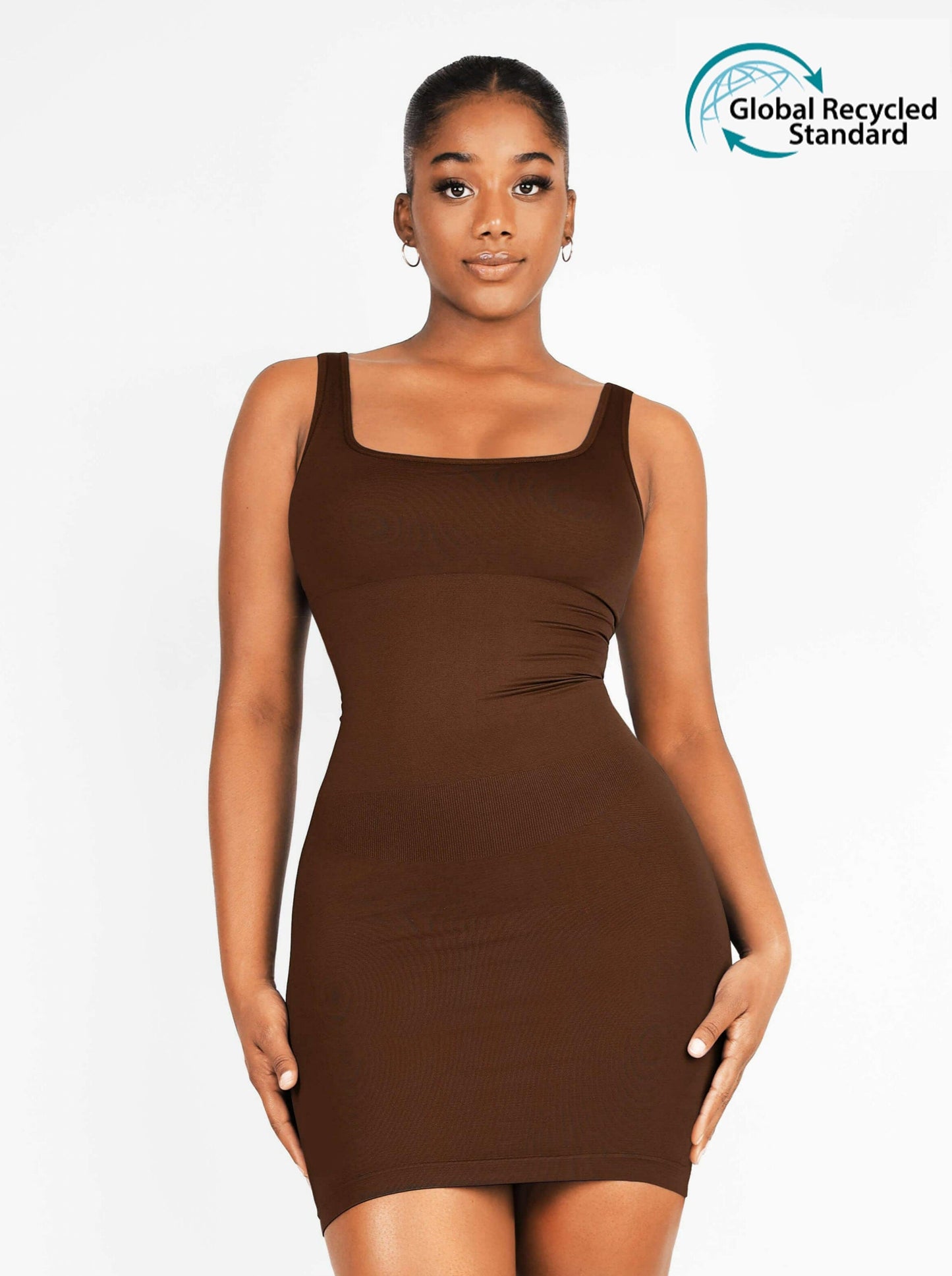 🌿 Eco-Friendly Square-Neck Dress