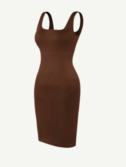 🌿 Eco-Friendly Square-Neck Dress
