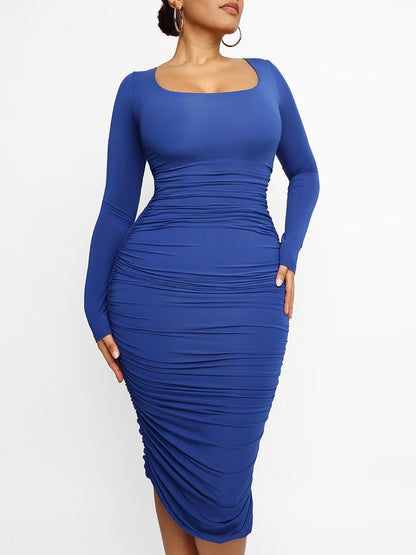Long-sleeve Shaping Dress