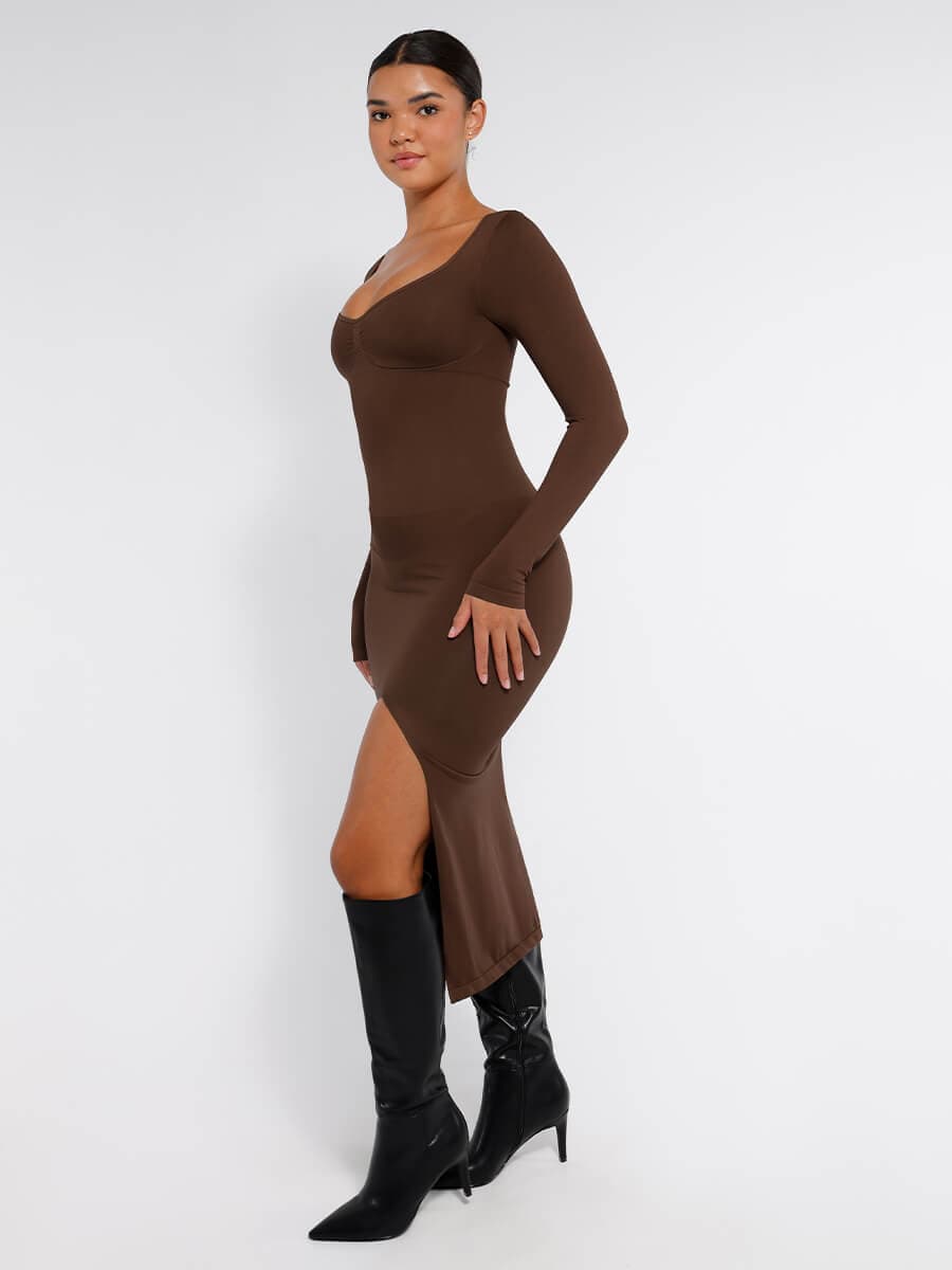 🌿 Eco-Friendly Shaper Dress - High Slit