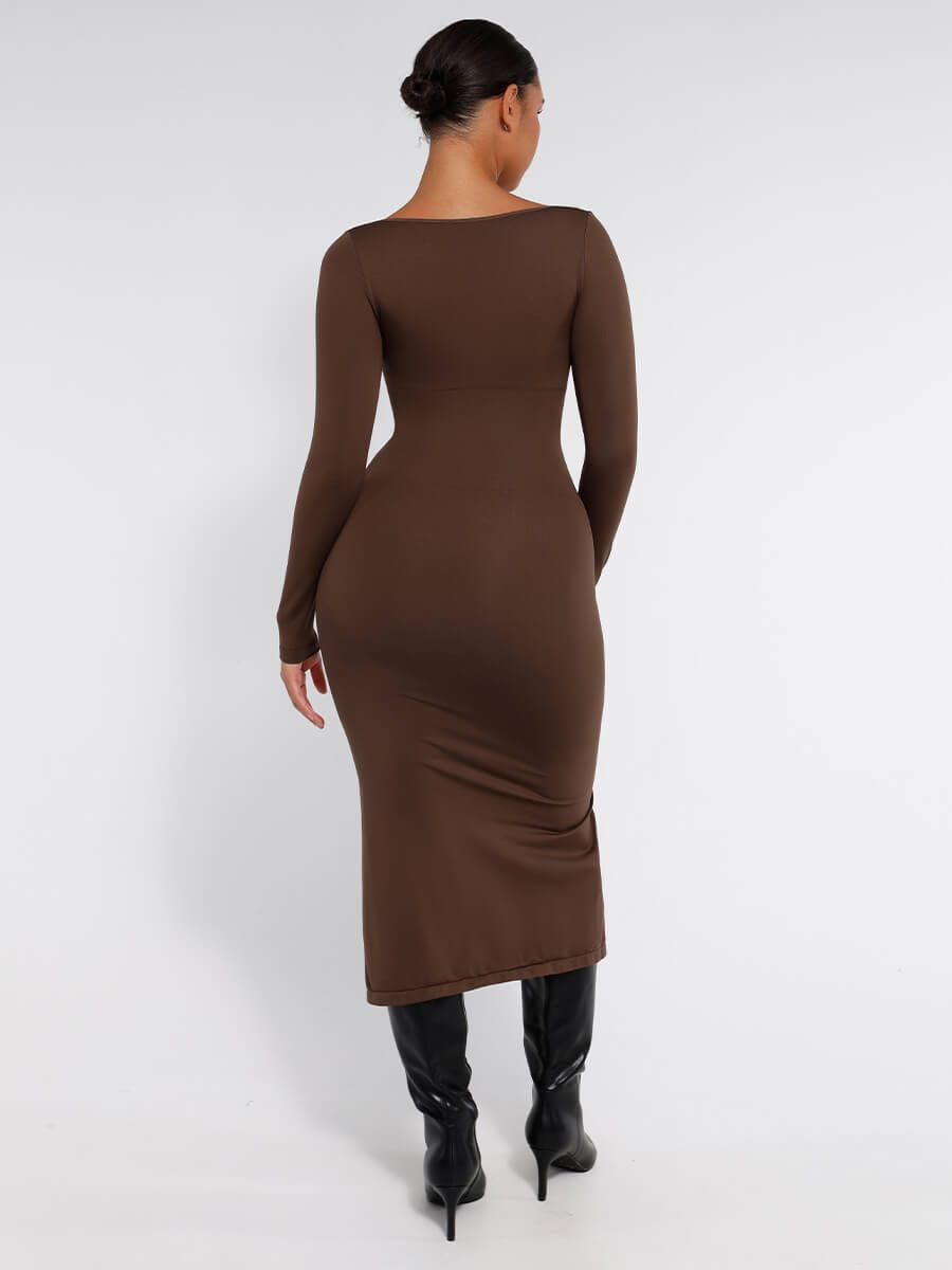 🌿 Eco-Friendly Shaper Dress - High Slit