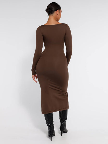 🌿 Eco-Friendly Shaper Dress - High Slit
