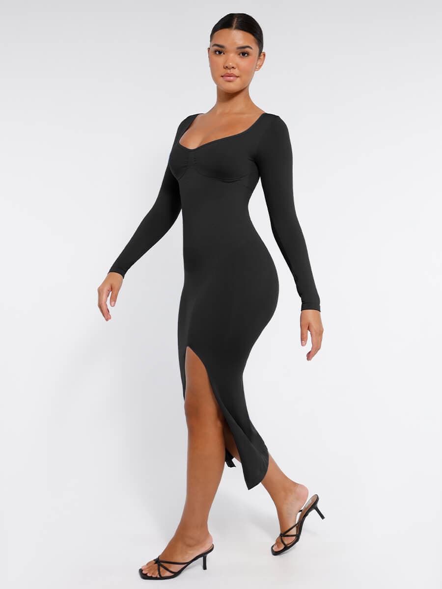 🌿 Eco-Friendly Shaper Dress - High Slit