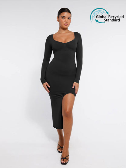 🌿 Eco-Friendly Shaper Dress - High Slit