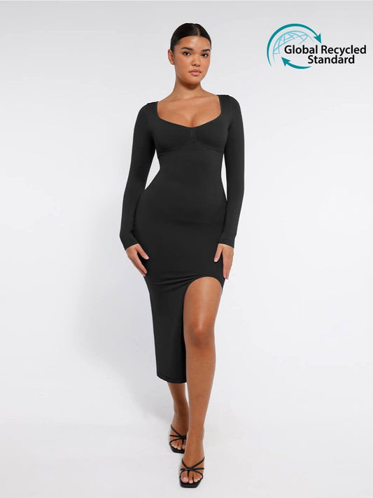 🌿 Eco-Friendly Shaper Dress - High Slit