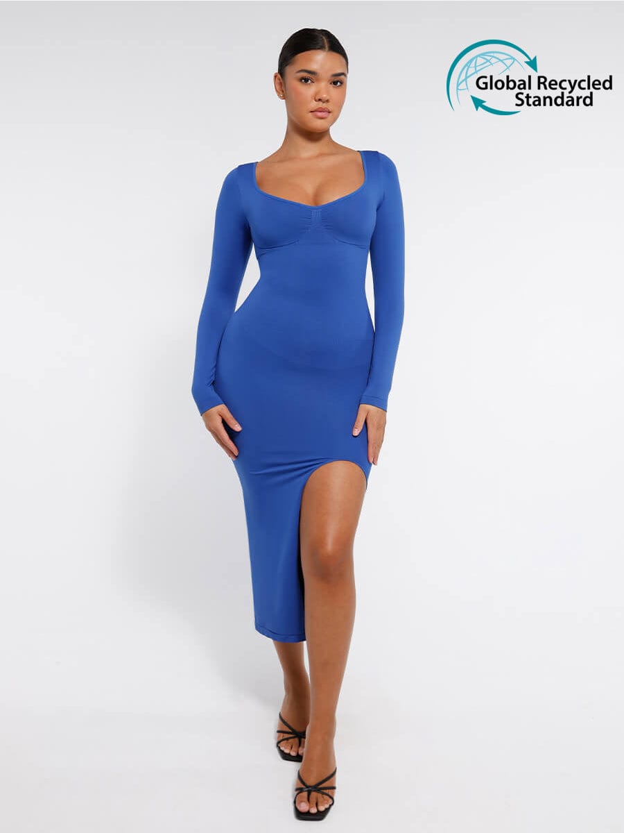 🌿 Eco-Friendly Shaper Dress - High Slit