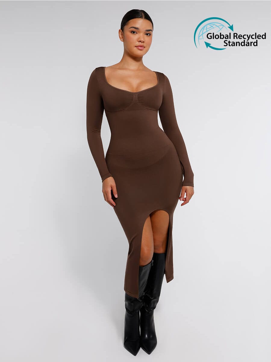 🌿 Eco-Friendly Shaper Dress - High Slit